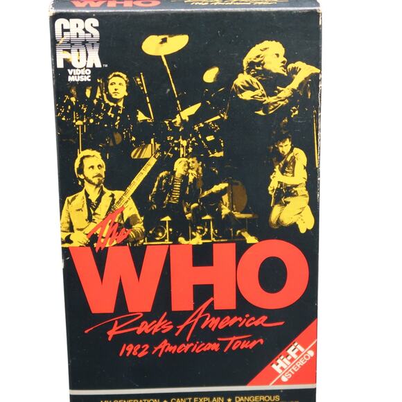 The Who Rocks America 1982 American Tour VHS Videotape 1984 CBS Fox Vintage - Picture 3 of 8